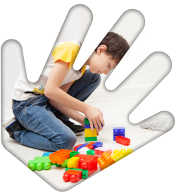 Foto Jongen met Lego